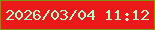 文字の大きさ：1、枠の色：75990f、背景の色：ec191a、文字の色：b1fecf 無料ブログパーツのブログ時計
