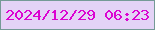 文字の大きさ：5、枠の色：759a96、背景の色：e4d3f6、文字の色：db04d1 無料ブログパーツのブログ時計