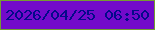 文字の大きさ：4、枠の色：759c31、背景の色：730aca、文字の色：030a8a 無料ブログパーツのブログ時計