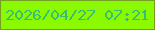 文字の大きさ：1、枠の色：759f24、背景の色：8bfa01、文字の色：38bd75 無料ブログパーツのブログ時計