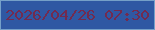 文字の大きさ：3、枠の色：75a0c8、背景の色：2f58a3、文字の色：722b50 無料ブログパーツのブログ時計