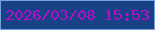 文字の大きさ：5、枠の色：75a1db、背景の色：174285、文字の色：b80dcd 無料ブログパーツのブログ時計