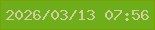 文字の大きさ：2、枠の色：75a402、背景の色：6dae1a、文字の色：d1ce9e 無料ブログパーツのブログ時計