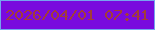 文字の大きさ：5、枠の色：75a4ef、背景の色：790ade、文字の色：a23d39 無料ブログパーツのブログ時計