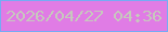 文字の大きさ：5、枠の色：75abf4、背景の色：e07ce5、文字の色：c7c8bd 無料ブログパーツのブログ時計