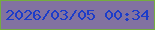 文字の大きさ：5、枠の色：75ac40、背景の色：8272a1、文字の色：1c3cc9 無料ブログパーツのブログ時計