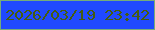文字の大きさ：4、枠の色：75ac7a、背景の色：2049ff、文字の色：455c0f 無料ブログパーツのブログ時計