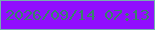 文字の大きさ：2、枠の色：75afaf、背景の色：910efe、文字の色：38826b 無料ブログパーツのブログ時計