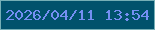 文字の大きさ：5、枠の色：75afb6、背景の色：00526c、文字の色：748ff2 無料ブログパーツのブログ時計