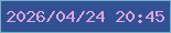 文字の大きさ：3、枠の色：75b0c6、背景の色：315192、文字の色：dea5e5 無料ブログパーツのブログ時計