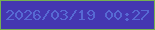 文字の大きさ：4、枠の色：75b151、背景の色：4437b1、文字の色：5769d3 無料ブログパーツのブログ時計