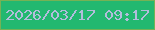 文字の大きさ：2、枠の色：75b255、背景の色：22b870、文字の色：b2bddb 無料ブログパーツのブログ時計
