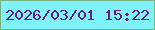 文字の大きさ：3、枠の色：75b37f、背景の色：80f2fb、文字の色：651c84 無料ブログパーツのブログ時計
