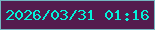 文字の大きさ：5、枠の色：75b6c1、背景の色：541c4e、文字の色：02f4da 無料ブログパーツのブログ時計