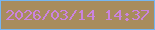 文字の大きさ：1、枠の色：75b6f2、背景の色：a88c5e、文字の色：cb83de 無料ブログパーツのブログ時計