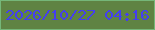 文字の大きさ：3、枠の色：75b779、背景の色：5f8343、文字の色：443ef0 無料ブログパーツのブログ時計