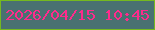 文字の大きさ：5、枠の色：75b91f、背景の色：497171、文字の色：fe2b8c 無料ブログパーツのブログ時計