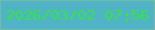 文字の大きさ：3、枠の色：75b9a9、背景の色：51b4c6、文字の色：35e248 無料ブログパーツのブログ時計