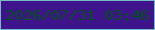 文字の大きさ：2、枠の色：75bac4、背景の色：3f138b、文字の色：02501d 無料ブログパーツのブログ時計