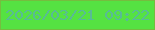 文字の大きさ：4、枠の色：75bd3f、背景の色：55e242、文字の色：58bb95 無料ブログパーツのブログ時計