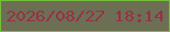 文字の大きさ：2、枠の色：75bf3a、背景の色：6c6f53、文字の色：992f48 無料ブログパーツのブログ時計