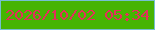 文字の大きさ：3、枠の色：75bfd1、背景の色：46b402、文字の色：e32f5b 無料ブログパーツのブログ時計