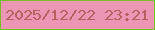 文字の大きさ：4、枠の色：75c021、背景の色：ec96b6、文字の色：b85f5f 無料ブログパーツのブログ時計