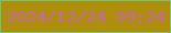 文字の大きさ：2、枠の色：75c176、背景の色：ae8f0a、文字の色：c965b0 無料ブログパーツのブログ時計
