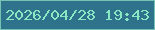 文字の大きさ：4、枠の色：75c2b5、背景の色：2f728c、文字の色：89e7c3 無料ブログパーツのブログ時計