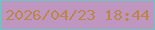 文字の大きさ：5、枠の色：75c2c3、背景の色：be96c0、文字の色：ba864c 無料ブログパーツのブログ時計