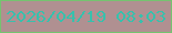 文字の大きさ：4、枠の色：75c370、背景の色：b09091、文字の色：37c1ad 無料ブログパーツのブログ時計