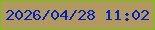 文字の大きさ：3、枠の色：75c40d、背景の色：b2995f、文字の色：0222bf 無料ブログパーツのブログ時計