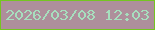 文字の大きさ：3、枠の色：75c521、背景の色：ae8f9b、文字の色：a7dfbe 無料ブログパーツのブログ時計