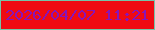 文字の大きさ：4、枠の色：75c5a8、背景の色：f00b12、文字の色：8814b8 無料ブログパーツのブログ時計