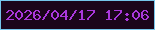 文字の大きさ：5、枠の色：75c5eb、背景の色：1b051b、文字の色：aa38dc 無料ブログパーツのブログ時計