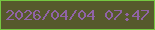 文字の大きさ：5、枠の色：75c741、背景の色：56592c、文字の色：9063a6 無料ブログパーツのブログ時計