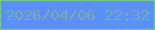 文字の大きさ：1、枠の色：75c790、背景の色：5a90f7、文字の色：7aa9b1 無料ブログパーツのブログ時計
