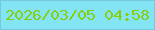 文字の大きさ：2、枠の色：75c8df、背景の色：83e4f4、文字の色：89cd10 無料ブログパーツのブログ時計