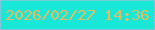 文字の大きさ：1、枠の色：75ccd8、背景の色：19e8d8、文字の色：e8bb5f 無料ブログパーツのブログ時計