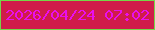文字の大きさ：3、枠の色：75d748、背景の色：d01c4a、文字の色：e90fed 無料ブログパーツのブログ時計