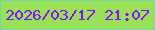 文字の大きさ：2、枠の色：75d7a6、背景の色：99e157、文字の色：860ef8 無料ブログパーツのブログ時計
