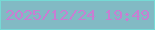 文字の大きさ：1、枠の色：75dad5、背景の色：82bac4、文字の色：c87ed2 無料ブログパーツのブログ時計