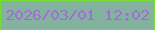 文字の大きさ：3、枠の色：75de2e、背景の色：83b39f、文字の色：a26cd4 無料ブログパーツのブログ時計