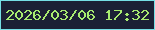 文字の大きさ：5、枠の色：75dfe5、背景の色：1b2035、文字の色：a8eb70 無料ブログパーツのブログ時計