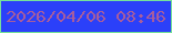文字の大きさ：3、枠の色：75e09b、背景の色：2b40f9、文字の色：a65d9d 無料ブログパーツのブログ時計
