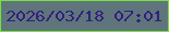 文字の大きさ：3、枠の色：75e23d、背景の色：60757b、文字の色：30207e 無料ブログパーツのブログ時計