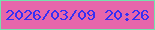 文字の大きさ：3、枠の色：75e2ad、背景の色：e766ab、文字の色：3630f3 無料ブログパーツのブログ時計