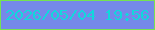 文字の大きさ：1、枠の色：75e351、背景の色：7589e9、文字の色：11d8dc 無料ブログパーツのブログ時計