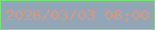 文字の大きさ：2、枠の色：75e373、背景の色：93a6b8、文字の色：d3987f 無料ブログパーツのブログ時計