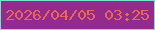 文字の大きさ：1、枠の色：75e5c5、背景の色：922b8b、文字の色：eb655b 無料ブログパーツのブログ時計